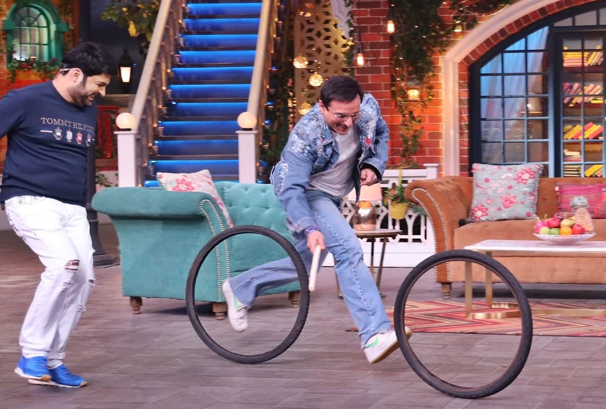 Jawaani Jaaneman actor Saif ali khan fun with kapil Sharma at the kapil Sharma Show
