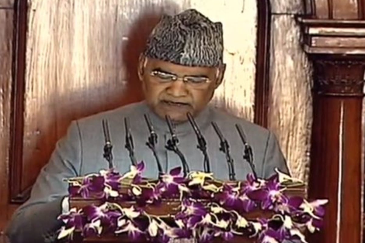 Budget Session President on caa says govt fulfill desire of Mahatma Gandhi, opposition make uproar