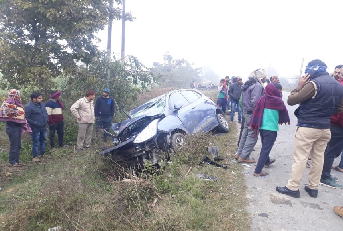 big road accident in sambhal of up