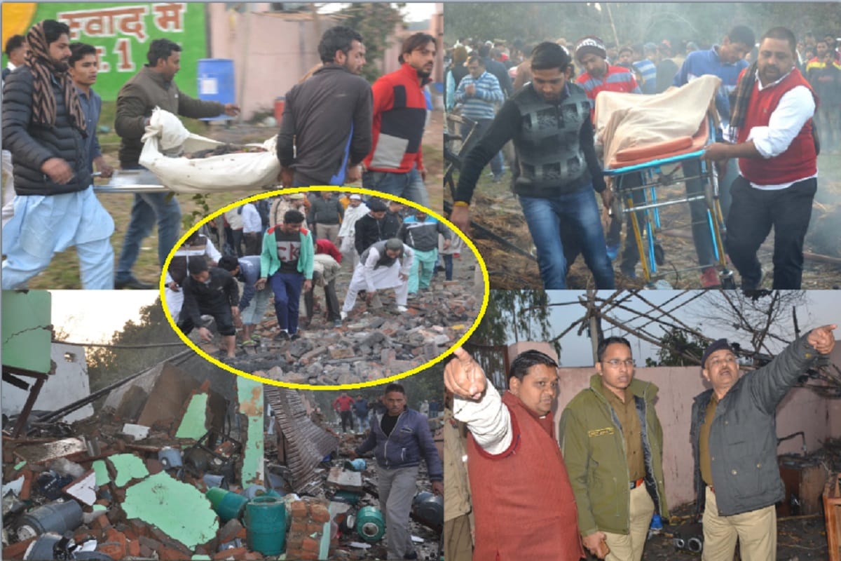 Fierce fire set in a firecracker factory at Shamli of Uttar Pradesh
