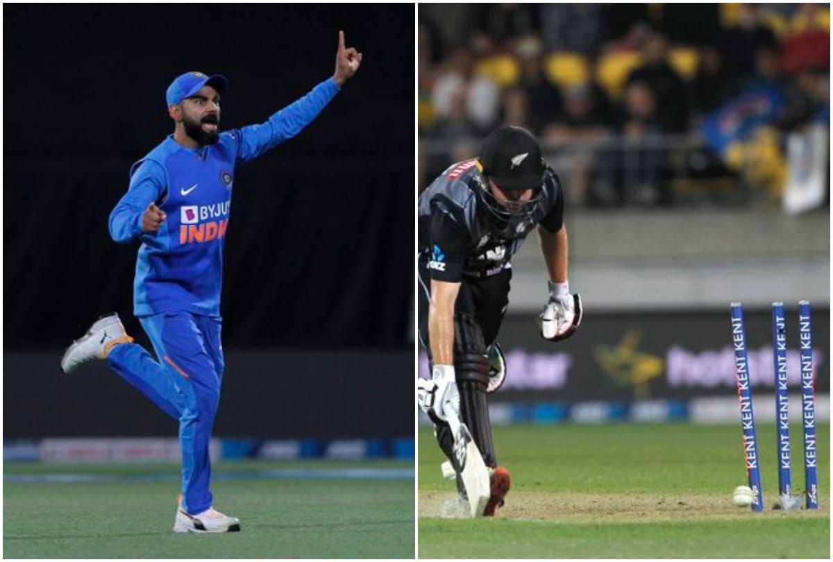 IND vs NZ Virat Kohli rocket Throw Collin Munro Run Out and India Get Wicket