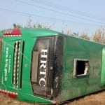 HRTC volvo bus accident in una in himachal pradesh