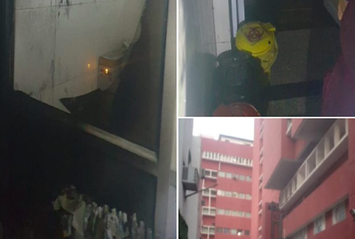 fire in electric panel at ground floor in Aiims Delhi