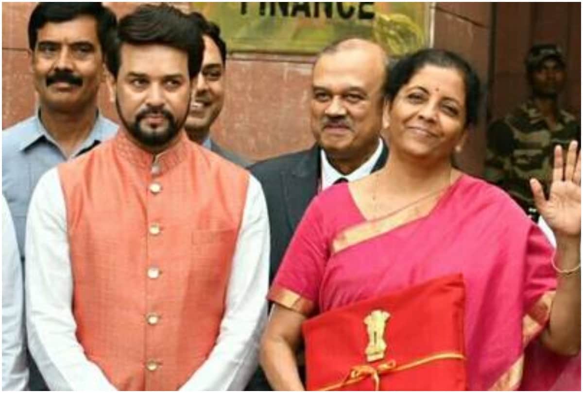 budget 2020 finance nirmala sitharaman dressed in yellow kanjivaram saree