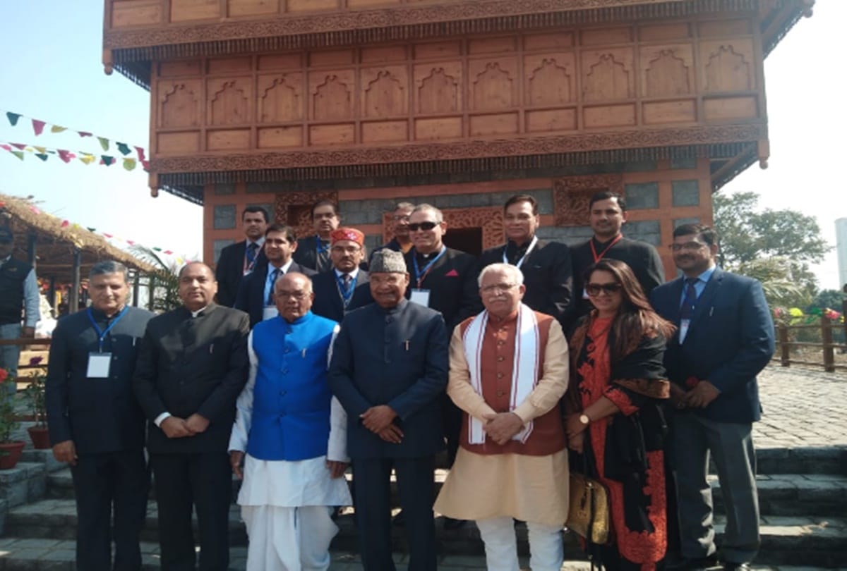 Surajkund Mela: President observes the design of famous Bhimkali temple
