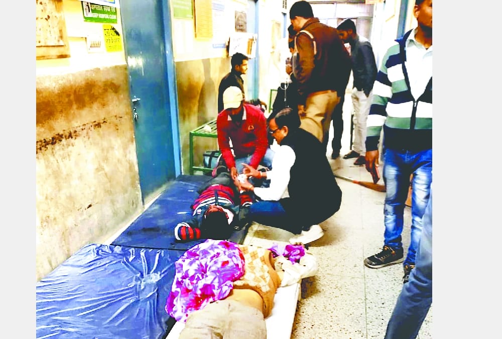 Bus and pickup accident in ayodhya.