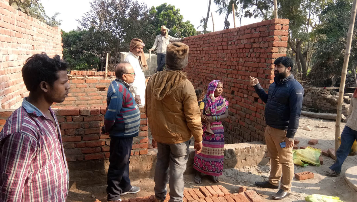 panchayat secretory begins construction