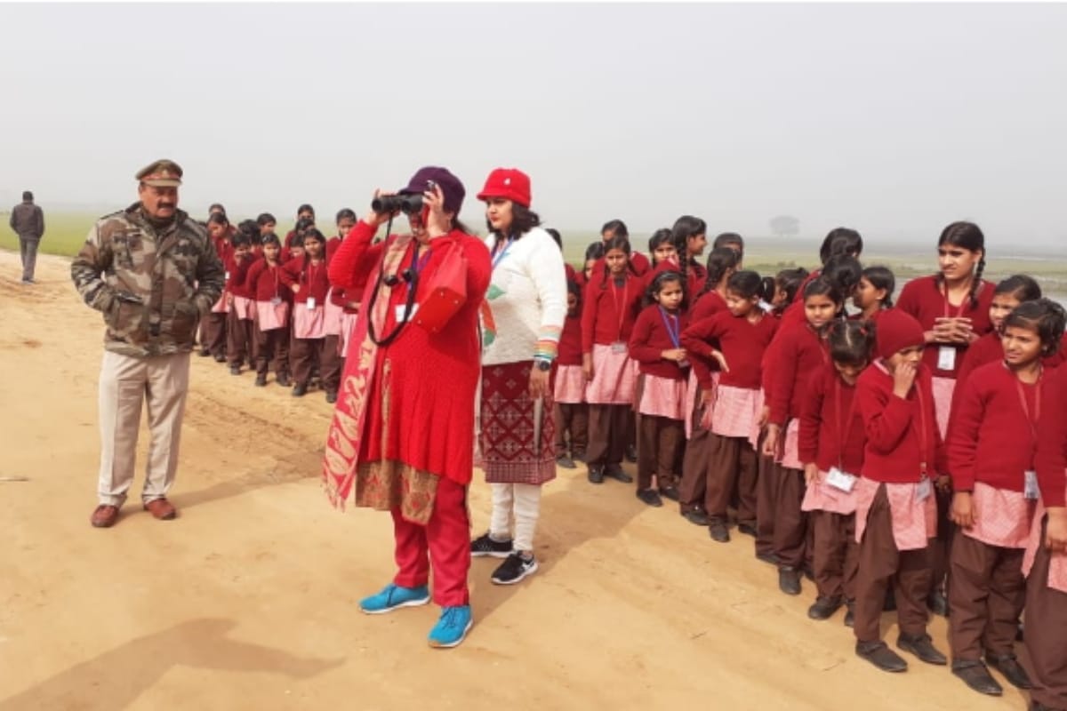 World Wetland Day 2020: school girls visit Hastinapur wildlife sanctuary during Bird Festival