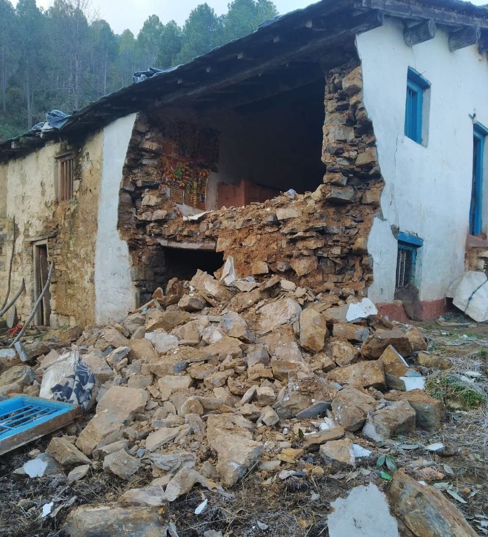 House demolished in Bhilaut village
