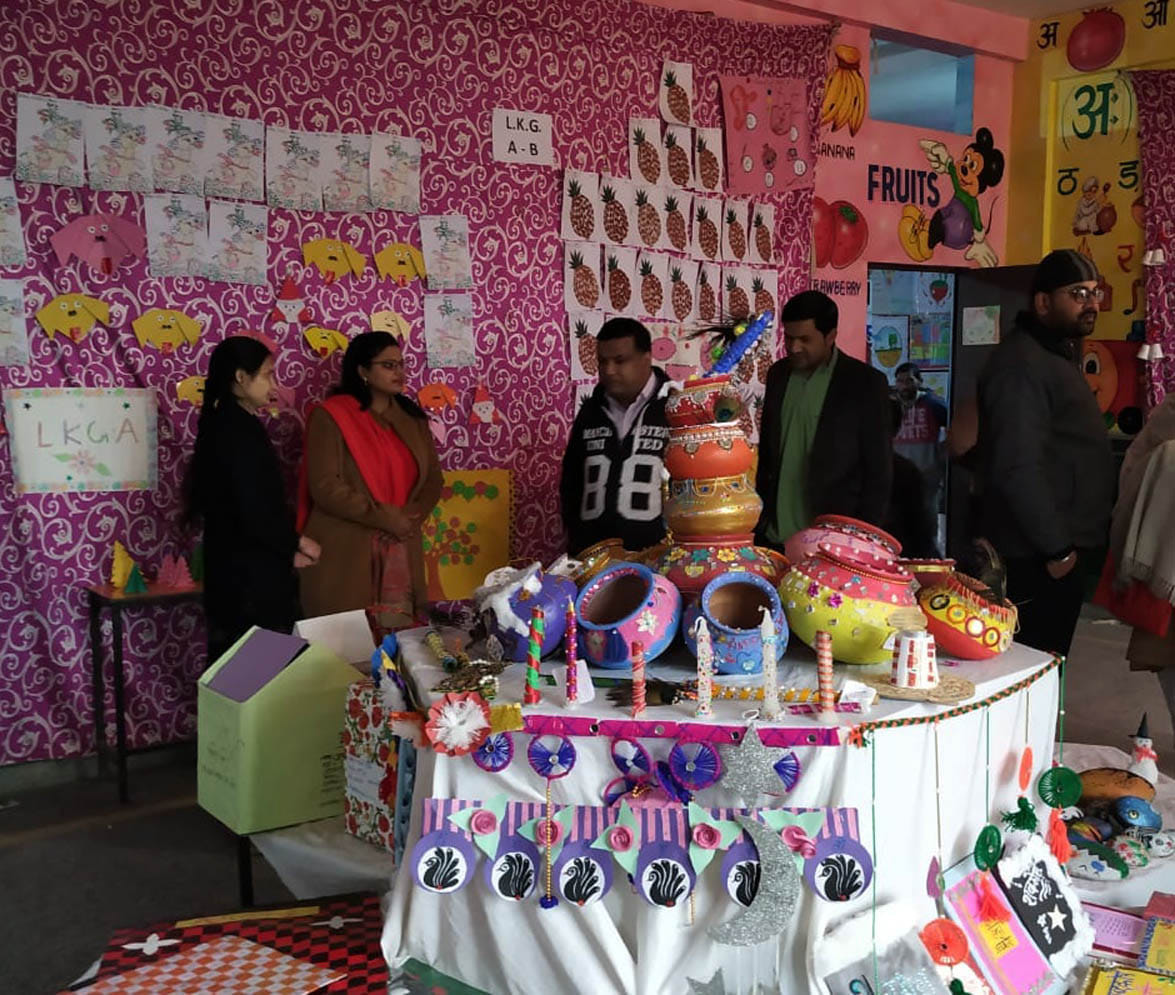 Parents were impressed to see the model in the exhibition