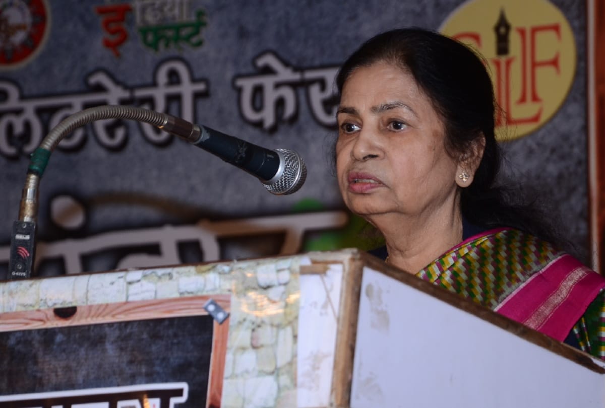 Hindi Academy former vice president Maitreyi Pushpa exclusive interview in Literary festival