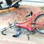 बीएमडब्ल्यू ने साइकिल सवार को उड़ाया