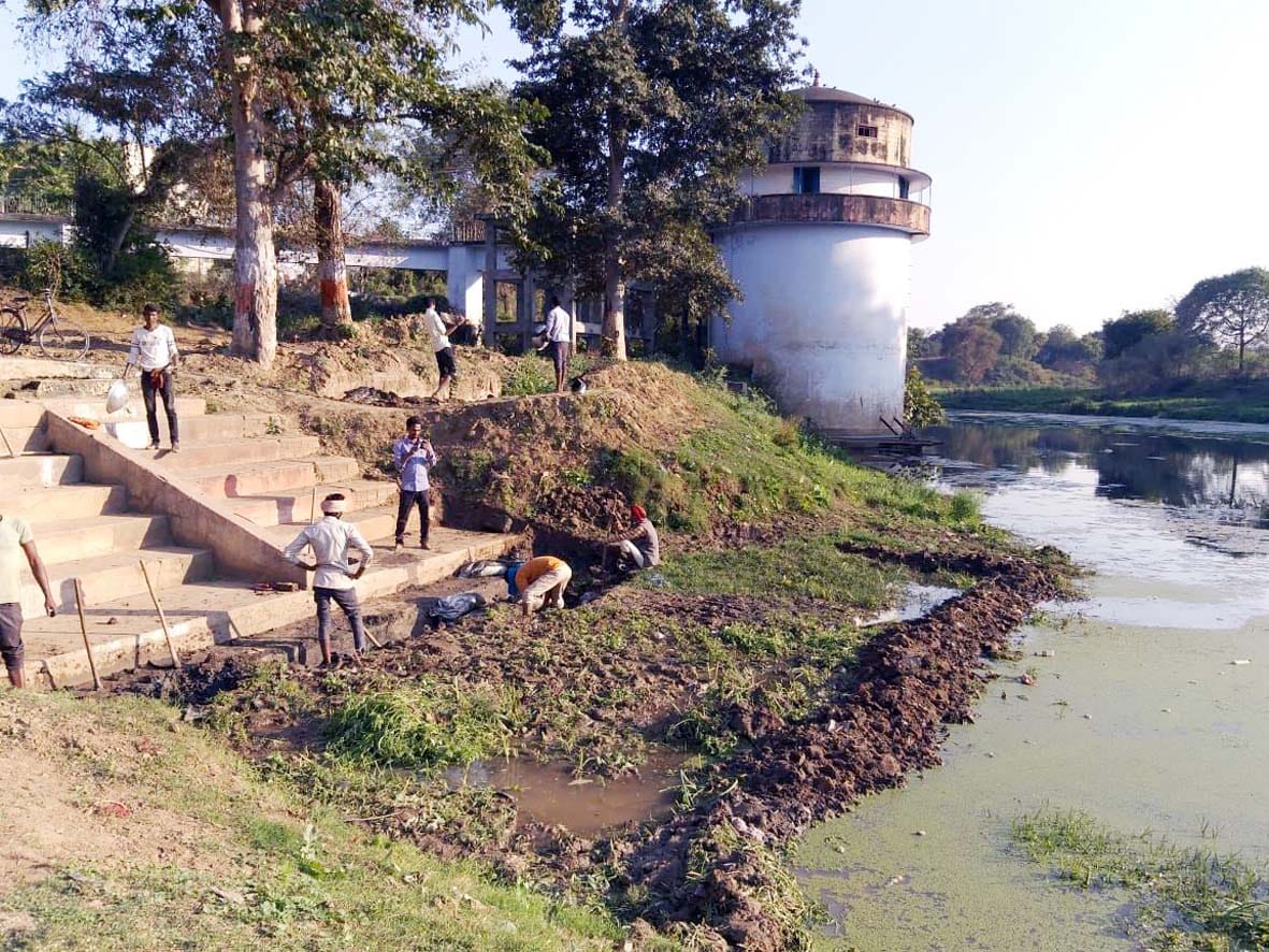 Rajak Ghat of Mandakini being revived in Dharmanagri