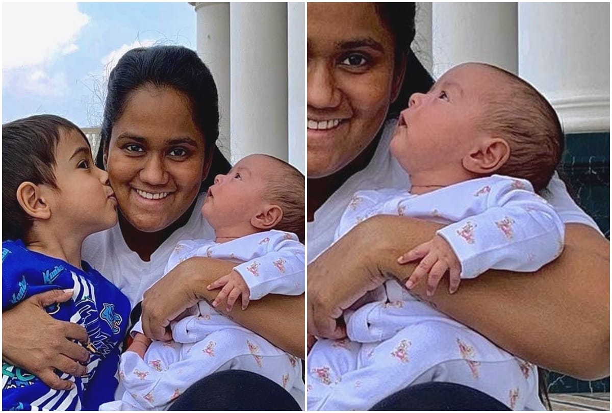 Salman Khan Sister Arpita Khan Sharma Poses With Kids Aahil Sharma And Aayat Sharma Photos Viral