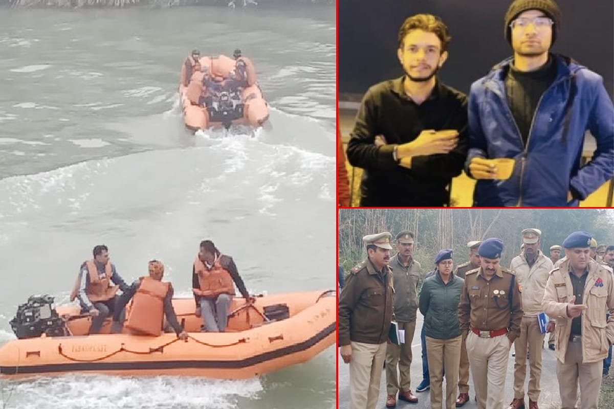 Car falls into Muradnagar Gang Canal, Two saved by swimming