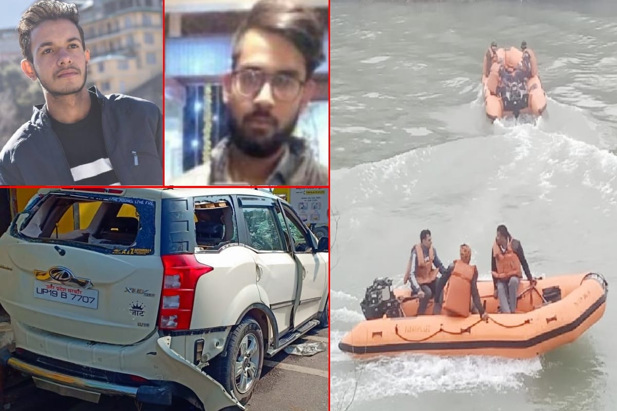 students drown after a Car falls into Muradnagar Gang Canal