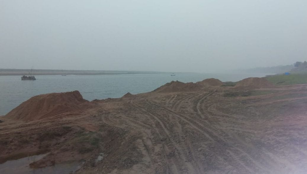 Illegal mining of sand is happening in Sewa and Reading Purva