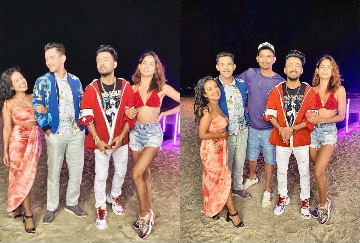 neha kakkar and aditya narayan recreated Sholay scene with Dharmendra at Indian idol 11
