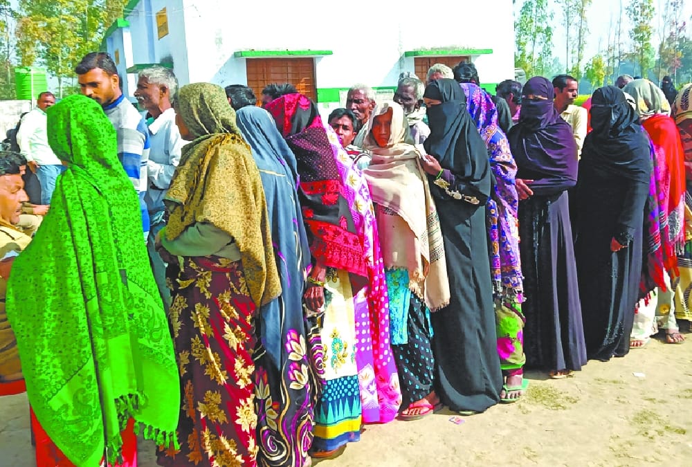 Panchayat election in districts of Uttar Pradesh.