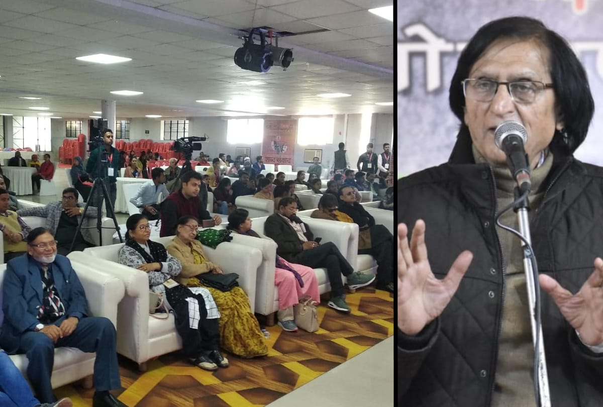 famous poet wasim barelvi live performance at literary fest gorakhpur