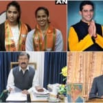 साइना नेहवाल- कलिकेश नारायण- प्रशून बनर्जी- राज्यवर्धन सिंह राठौड़ (फाइल फोटो)