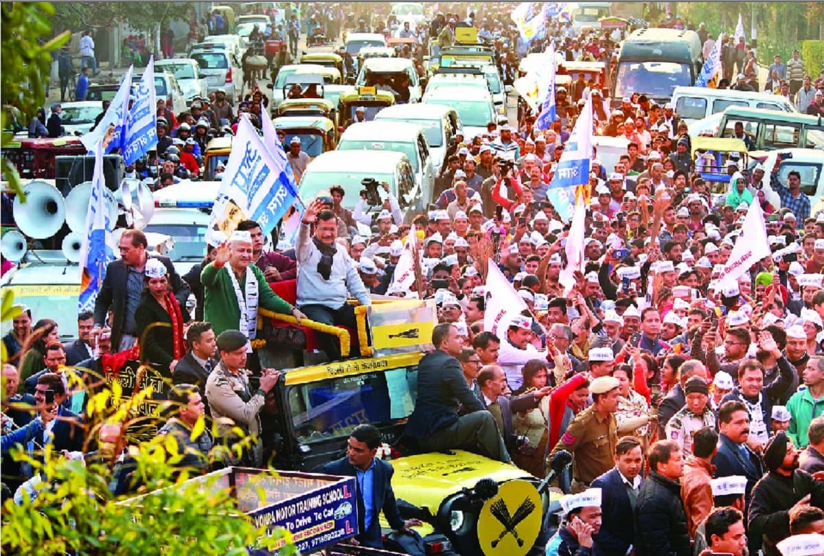 arvind Kejriwal roadshow in five assembly constituencies