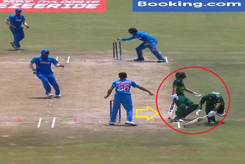 U19 World Cup: Pakistan batsmen end up at same end to India an easy wicket, what a run out video