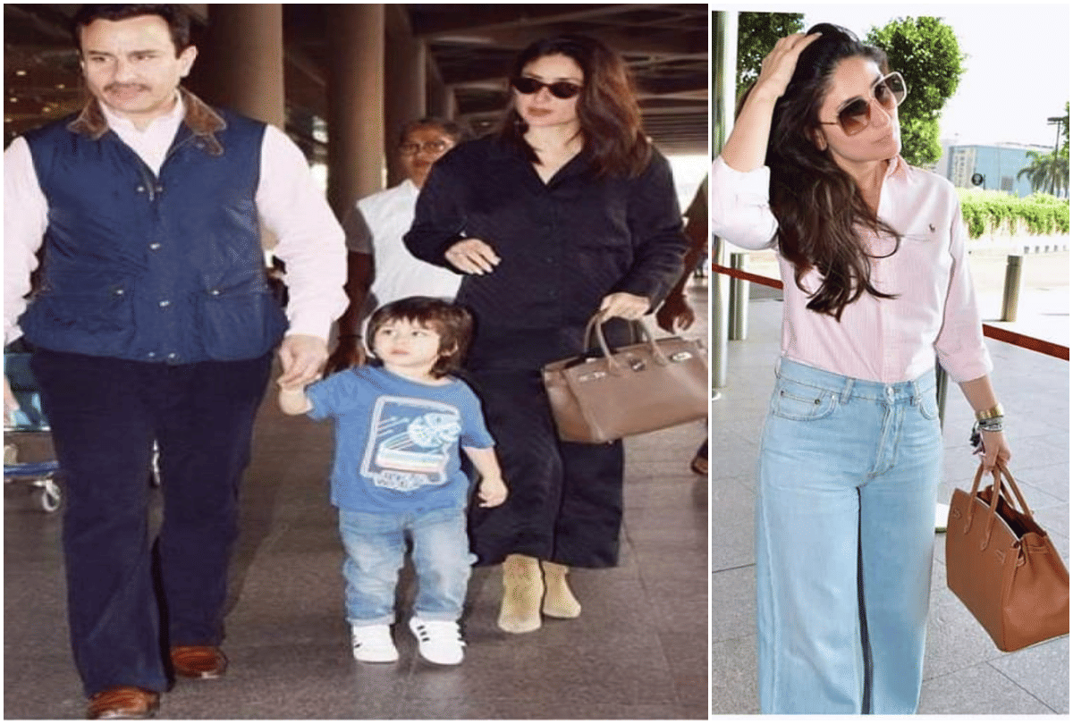 kareena kapoor in airport with expensive bag worth 13 lakh