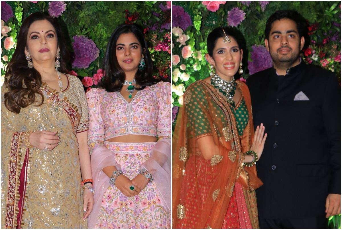 Isha Ambani wore a gorgeous blush pink lehenga For Armaan Jain wedding