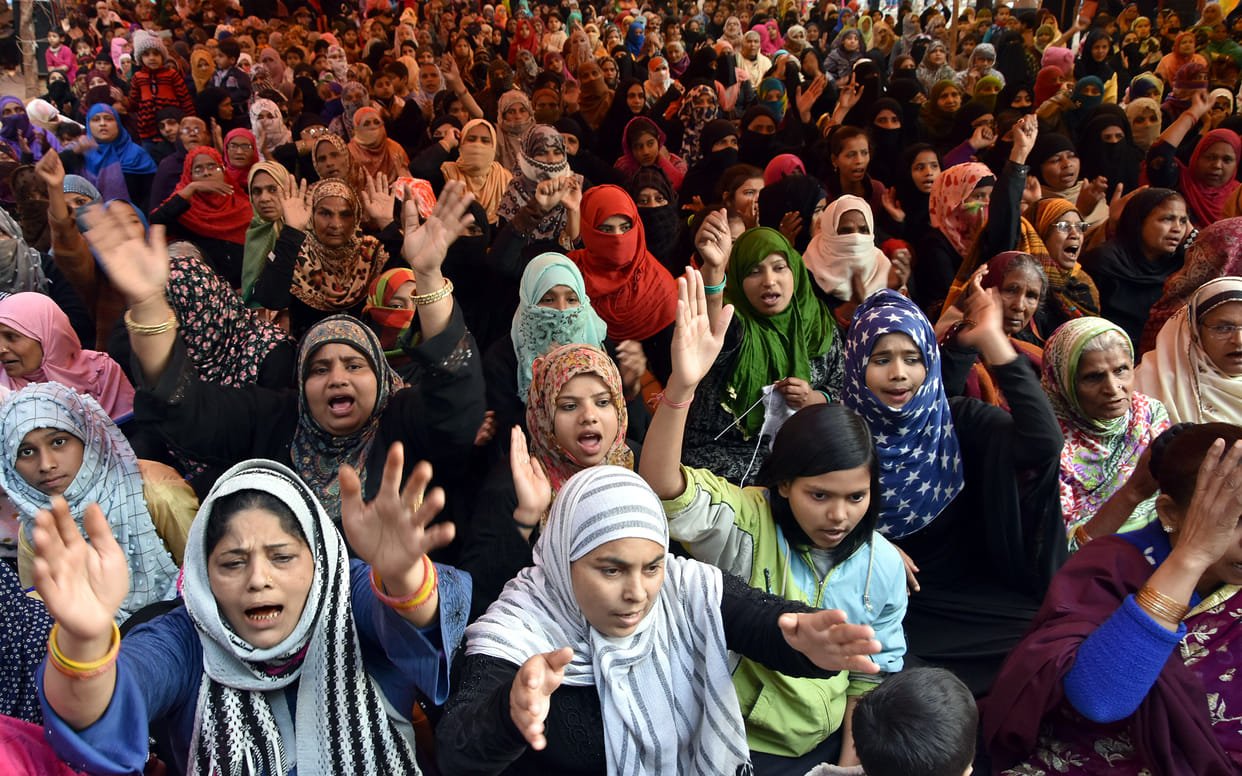 Women protest against the CAA also continues on 23rd day
