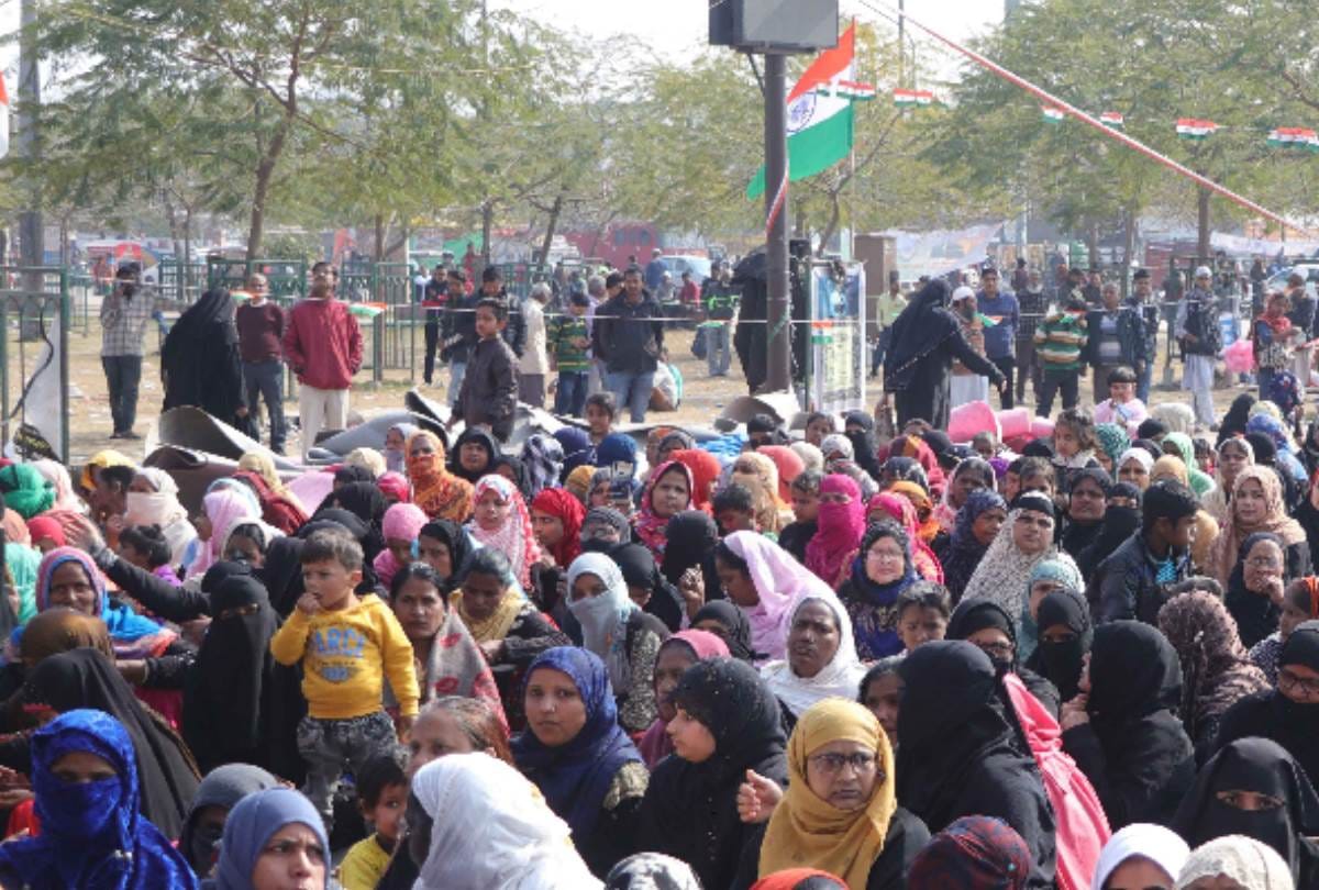 protest on bibiganj against CAA and NRC.