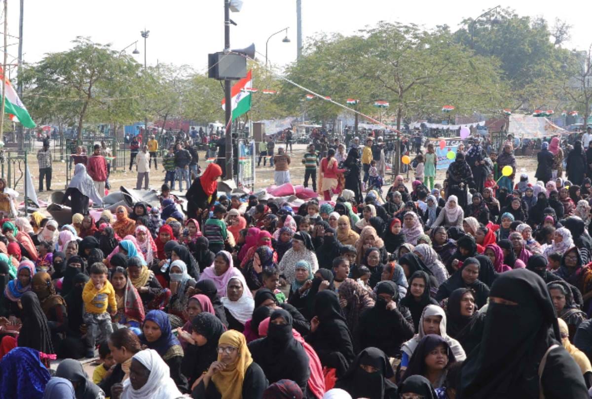 protest on bibiganj against CAA and NRC.