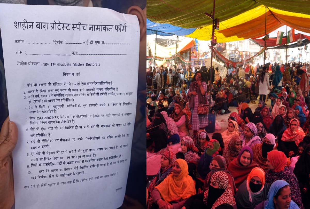 Shaheen bagh protesters issued nomination forms for speakers after fake video news goes viral