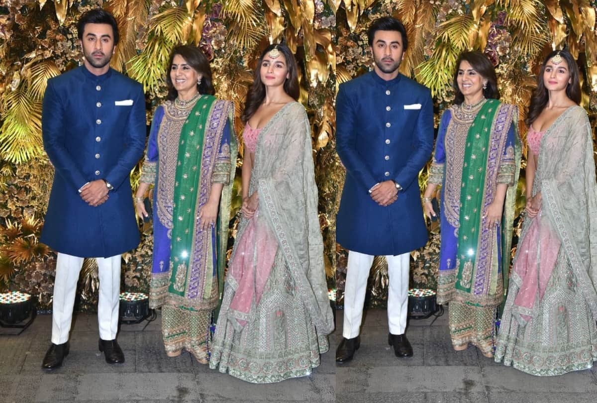 alia bhatt joins neetu kapoor and ranbir kapoor in armaan wedding reception