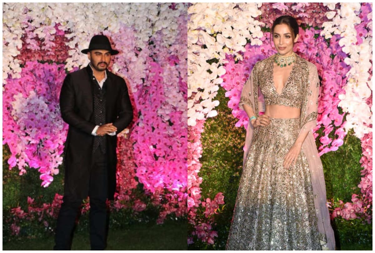 Armaan Jain wedding reception Malaika Arora Arjun Kapoor spotted together