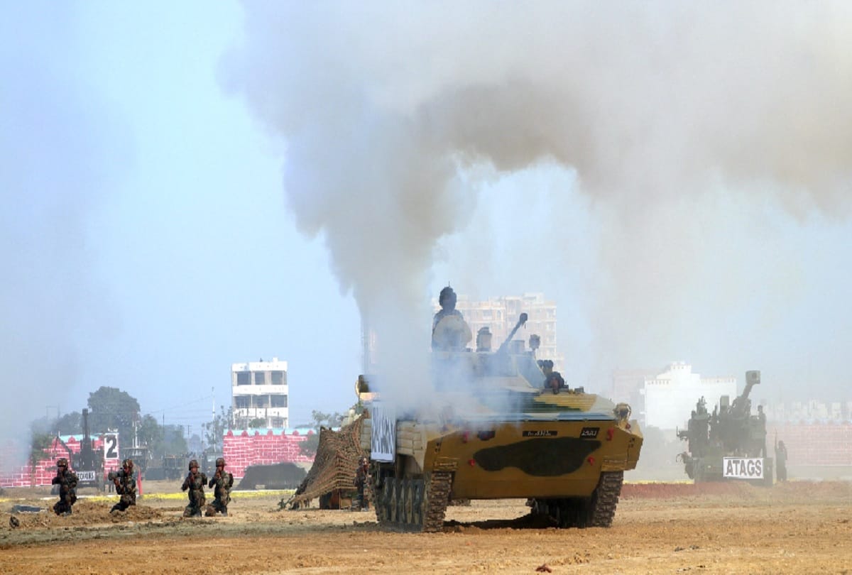 defence expo 2020 company is showcasing the armed vehicle Kalyani M-4
