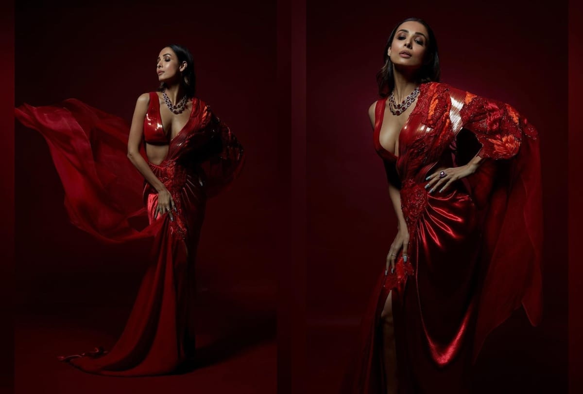 Malaika Arora Khan :dress in glamorous outfit in armaan jain wedding reception