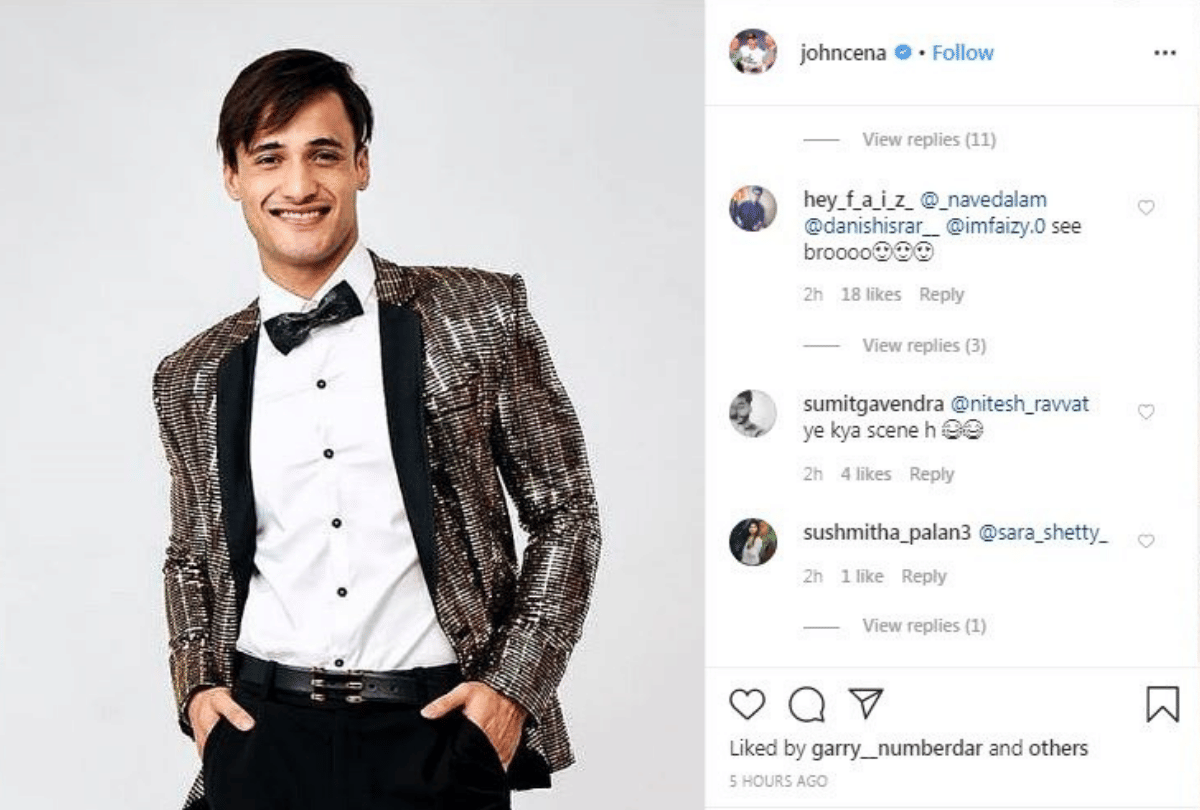 WWE wrestler John Cena shares Bigg Boss 13 contestant Asim Riaz photo
