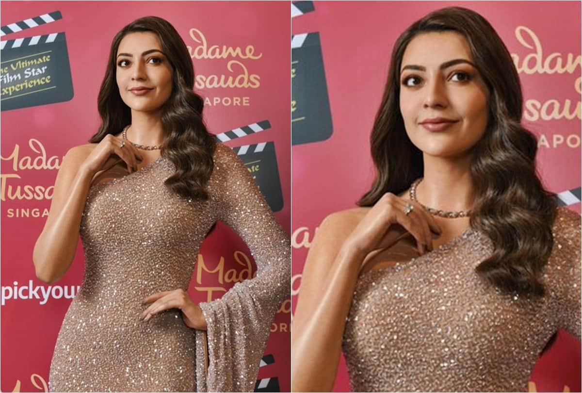 Kajal Aggarwal wax statue at Madame Tussauds Singapore
