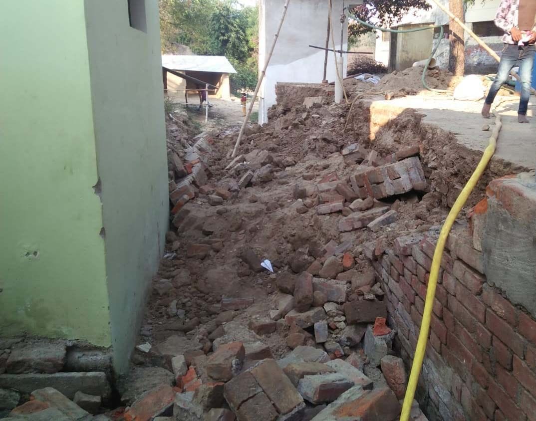 Critical condition of woman standing beside