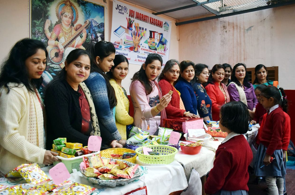 jci, school, workshope, kasganj