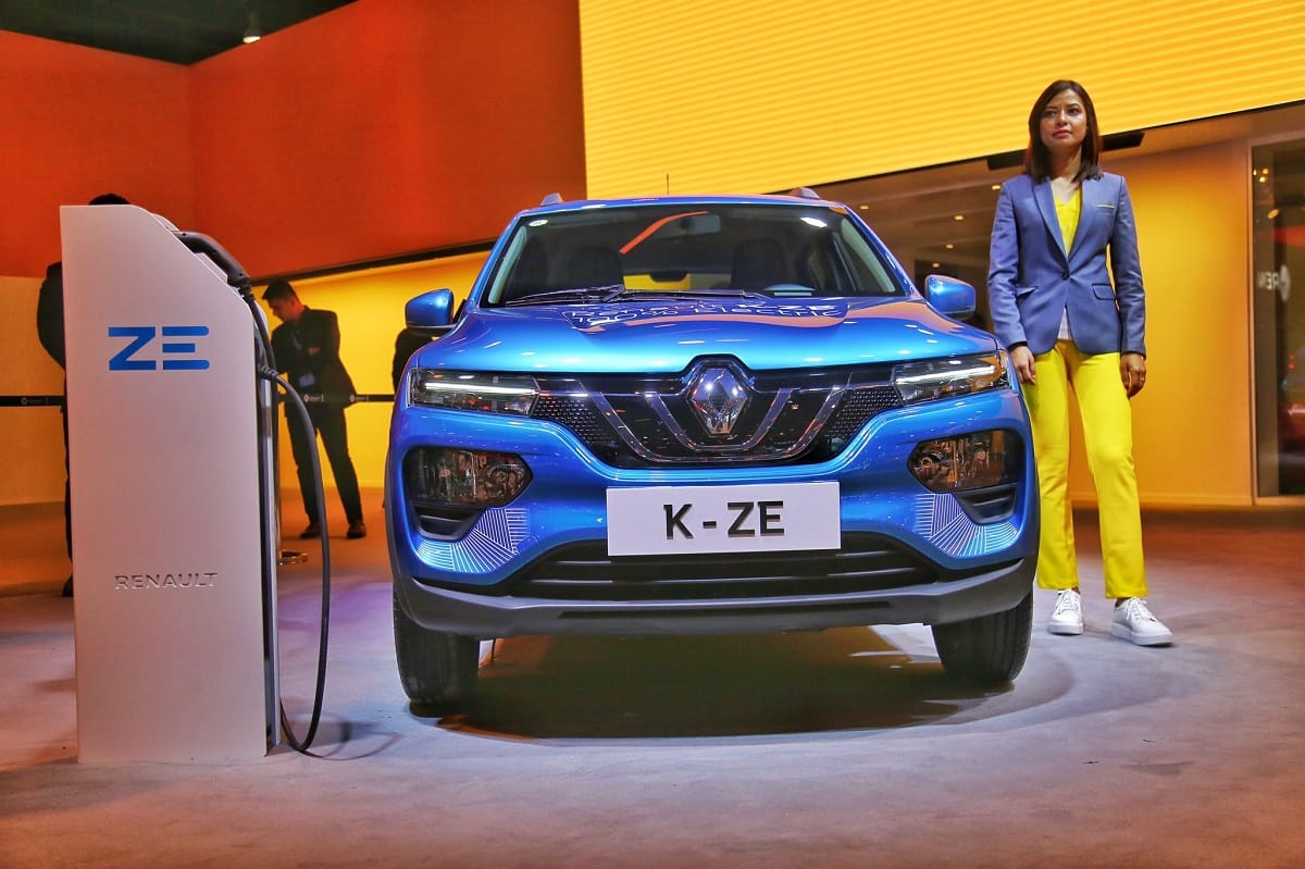 auto expo 2020: Electric car Renault K-ZE concept debut in India, range 350 KM per Charge