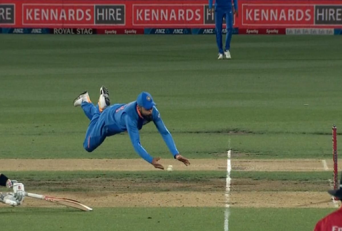 NS vs IND 1st ODI Virat Kohli flying run out of henry nicholls reminds of Jonty rhodes video viral