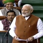 लोकसभा में बोलते हुए प्रधानमंत्री नरेंद्र मोदी