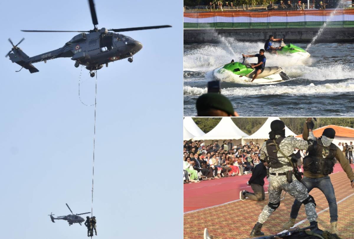 defence expo: rescue of marine commando marcos from dhruv helicopter