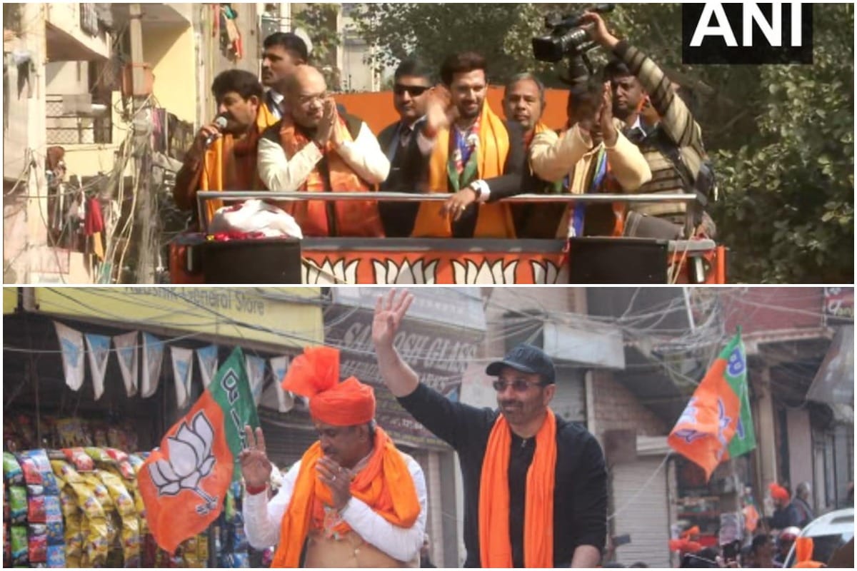 Delhi Election 2020: Amit shah and Sunny deol road show
