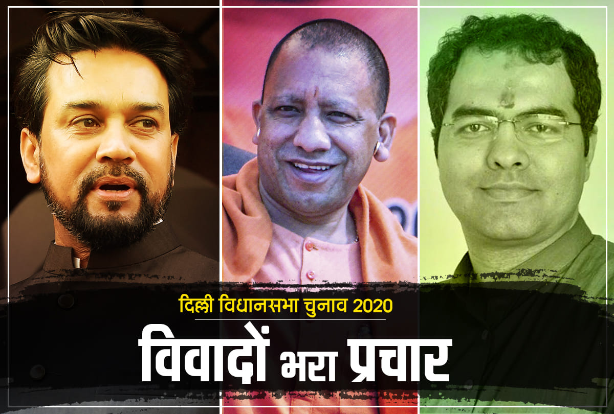 Delhi Assembly Election 2020 election campaign end, main topic of dispute, yogi, anurag thakur