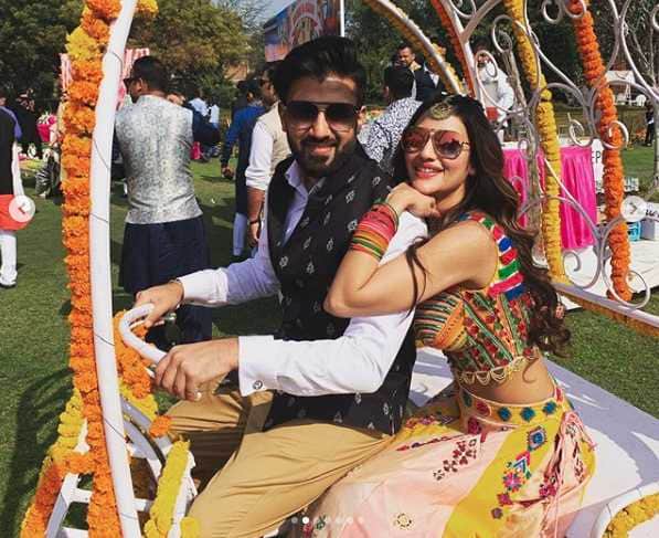 nusrat jahan share photo of a wedding enjoying with husband nikhil jain