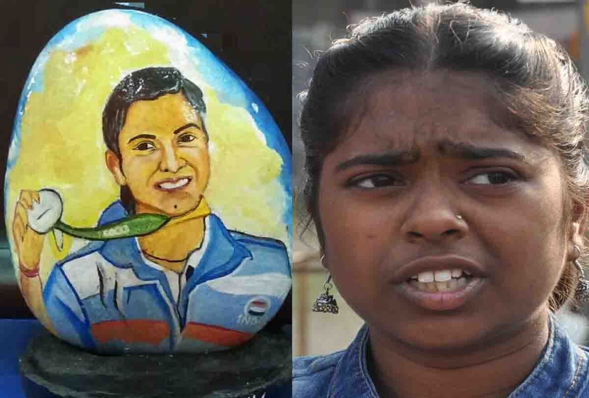 Harshita of Kanpur puting life in stone's