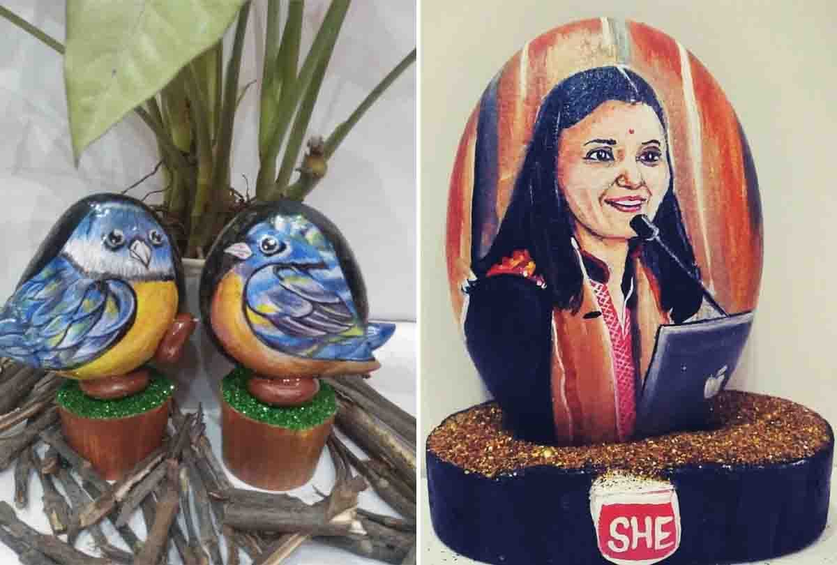 Harshita of Kanpur puting life in stone's